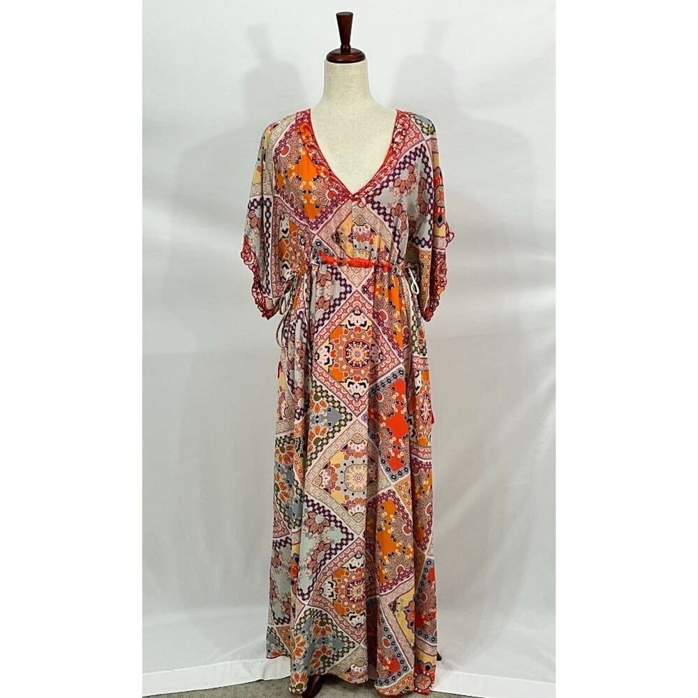 Johnny Was Multicolor Geometric Patchwork Maxi Dr… - image 10